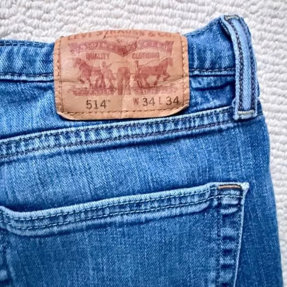 Levi’s 514 Straight Fit Jeans W34 L34 Medium Wash Denim